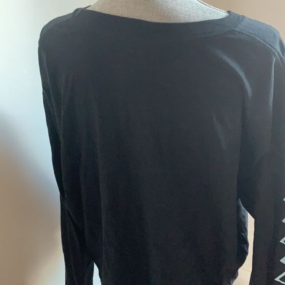 🌈 3/$20 Retro American Apparel black long sleeve mad burnish graphic tee-unisex - Picture 4 of 6